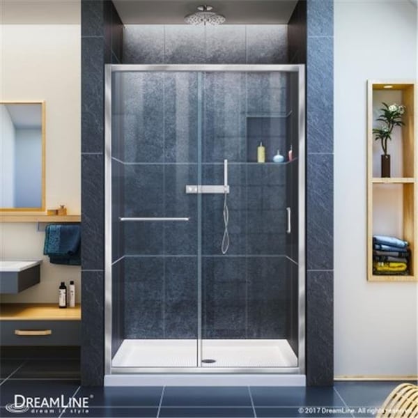 Dreamline DreamLine SHDR-0948720-04 44-48 in. Infinity-Z Frameless Sliding Shower Door - Brushed Nickel SHDR-0948720-04 - main